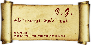 Várkonyi Györgyi névjegykártya